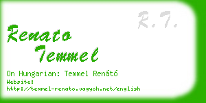 renato temmel business card